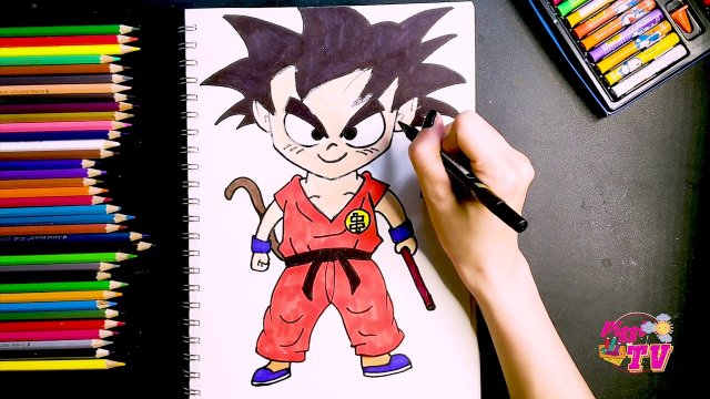 Hướng Dẫn Vẽ Songoku How To Draw Son Goku Hướng Dẫn Tô Màu Songoku Vẽ  Songoku Chibi